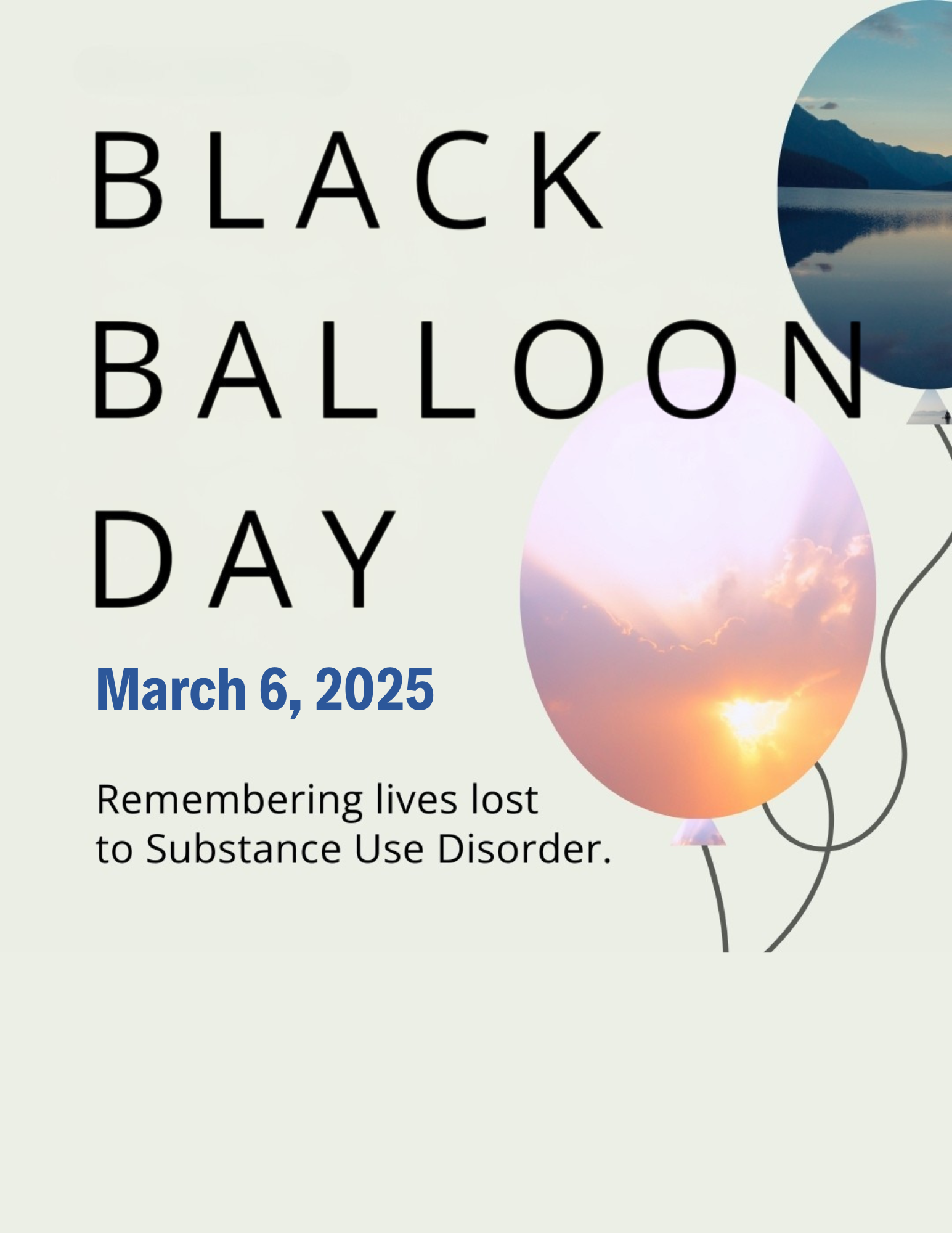 Image sourced from: OverdoseLifeline Black Balloon Day- OverdoseLifeline